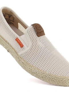 Pánské polobotky espadrille slip-on béžové Bugatti TT15305