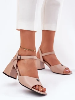 Dámské Sandály Na Podpatku Vinceza 62235 Béžové
