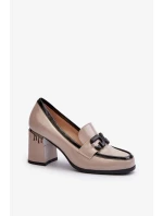 Dámské lodičky na vysokém podpatku Patent Béžová D&A Dámské lodičky na vysokém podpatku Patent Béžová D&A