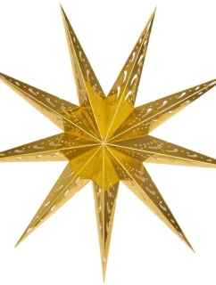 DEKORACE PAPÍROVÁ HVĚZDA Š.45 CM 9 ZLATÉ RÁMEČKY dětské