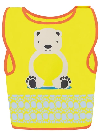 Korntex FUN Dětská bezpečnostní vesta 76.FUNY hi vis yellow/polar bear Korntex FUN Dětská bezpečnostní vesta 76.FUNY hi vis yellow/polar bear