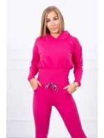 Komplet z szerokimi ściągaczami fuksja Komplet z szerokimi ściągaczami fuksja