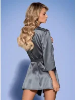 Župan Satinia robe grey - Obsessive