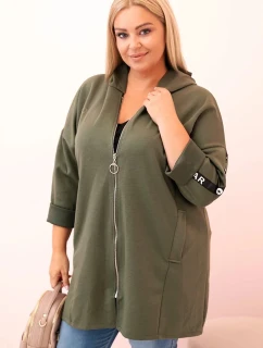 Dámská mikina s ozdobnými rukávy černá masełkowa