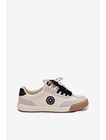 Dámské tenisky s dvojitým šněrováním Big Star TT274168 Béžové