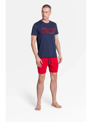 Pyžamo Oxford 38285-59X tmavě modrá a červená - Henderson Pyžamo Oxford 38285-59X tmavě modrá a červená - Henderson