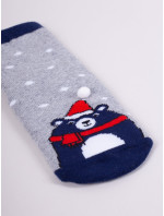 Yoclub Dětské vánoční froté ponožky 3Pack SKF-X001U-AA0D-0002 Vícebarevné