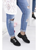 Dámské Polobotky Se Sponami Lu Boo Černé Dámské Polobotky Se Sponami Lu Boo Černé