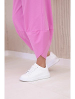 Set nových mikinových kalhot punto světle růžové barvy