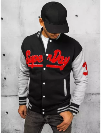 Pánská mikina na zip černá FashionStreet BX5444