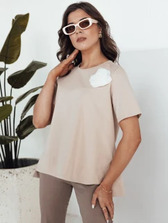 BINDA dámské tričko béžové FashionStreet RY2484