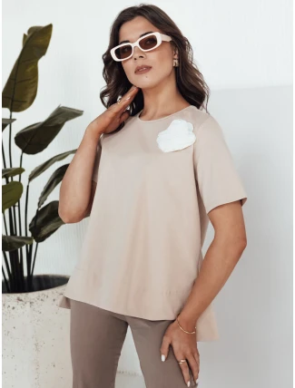 BINDA dámské tričko béžové FashionStreet RY2484