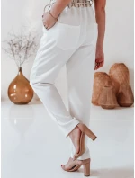 Dámské máslové kalhoty s květinami LEGISSA ecru FashionStreet UY2406 Dámské máslové kalhoty s květinami LEGISSA ecru FashionStreet UY2406