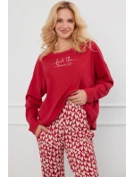 Italská móda Evora long r. long sp. barva:c.red/print