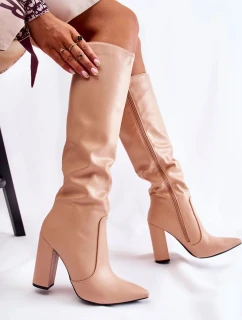 Klasické Boty Na Sloupek Nude Mayra