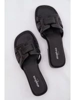 Dámské nazouváky na nízkém podpatku 78-192A Černé - Stephan Paris