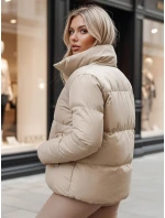 Dámská prošívaná zimní bunda LARO light beige FashionStreet TY4703z