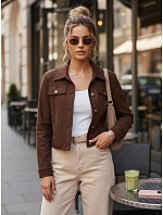 FashionStreet dámská semišová krátká hnědá bunda TY5661