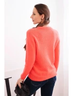 Svetr dámský z baby alpaky s dlouhým rukávem malinový
