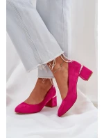 Eko Semišové Čerpadla Na Podpatku Fuchsie Veniffia