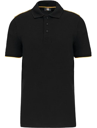 WK WK 270 Pánské pracovní piqué polo "Day-to-Day" 20.W270 black/yellow WK WK 270 Pánské pracovní piqué polo "Day-to-Day" 20.W270 black/yellow