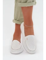 Dámské polobotky z přírodní kůže S.Barski GR61-5980 Bílé