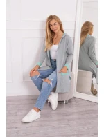 Dvoubarevná pelerína s kapucí 21679 mint+šedá - Kesi Dvoubarevná pelerína s kapucí 21679 mint+šedá - Kesi