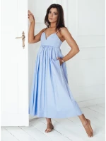 ELIENE midi šaty v modré barvě FashionStreet EY2441