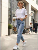 Dámské džínové kalhoty s páskem FashionStreet UY2883