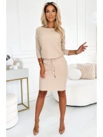 13-161 Sportovní šaty s kapsami a vázáním - BEAN