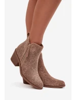 Dámské kovbojky na podpatku S.Барски HY52-538 béžové