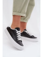 Dámské tenisky z eko kůže Big Star TT274927 HI-POLY SYSTEM Černé