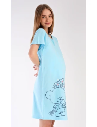 Dámská noční košile mateřská Méďa s kytkou