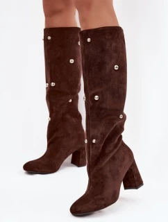 Kozačky na podpatku  model 219863 Step in style