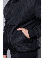 Černá pánská prošívaná bunda se stahovacími lemy (58M13083-392)