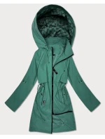 Prosta kurtka damska na podszewce Goodlookin szarozielona (KK60409-2#)