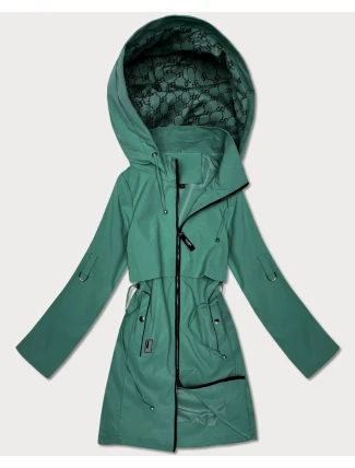 Prosta kurtka damska na podszewce Goodlookin szarozielona (KK60409-2#)
