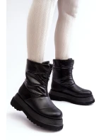 Dámské zimní boty s tlustou podrážkou a zipem GOE MM2N4078 černé