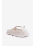 Hřejivé Pantofle S Mašlí A Připínáčky Bílé Annalira