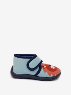 Dětské pantofle na suchý zip modré Katline