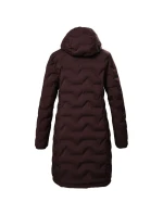 Dámská prošívaná bunda Killtec KOW 9 s kapucí dlouhá bordó (41806/447) -Killtec