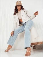 Dámská džínová bunda LUISE light beige FashionStreet TY4124