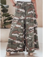 FLOWES tmavě zelená moro kalhotová sukně s páskem FashionStreet UY2561 FLOWES tmavě zelená moro kalhotová sukně s páskem FashionStreet UY2561