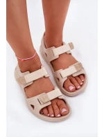 Dámské Pěnové Sandály Na Platformě Big Star RR274A515 Béžové