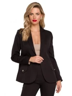 K141 Sako s dvojitými kapsami s klopou - černé K141 Sako s dvojitými kapsami s klopou - černé