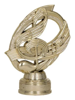 Zlatá plastová figurka - hudba