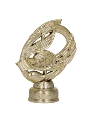Zlatá plastová figurka - hudba