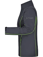 Daiber JN 1121 Dámská softshell bunda s odepínacími rukávy 02.1121 iron grey/green