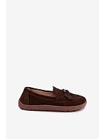 Mokasiny Barefoot z přírodního semiše Zazoo 10220 Hnědé Mokasiny Barefoot z přírodního semiše Zazoo 10220 Hnědé
