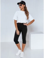 Dámské 3/4 legíny s vysokým pasem černé FashionStreet UY2738 Dámské 3/4 legíny s vysokým pasem černé FashionStreet UY2738